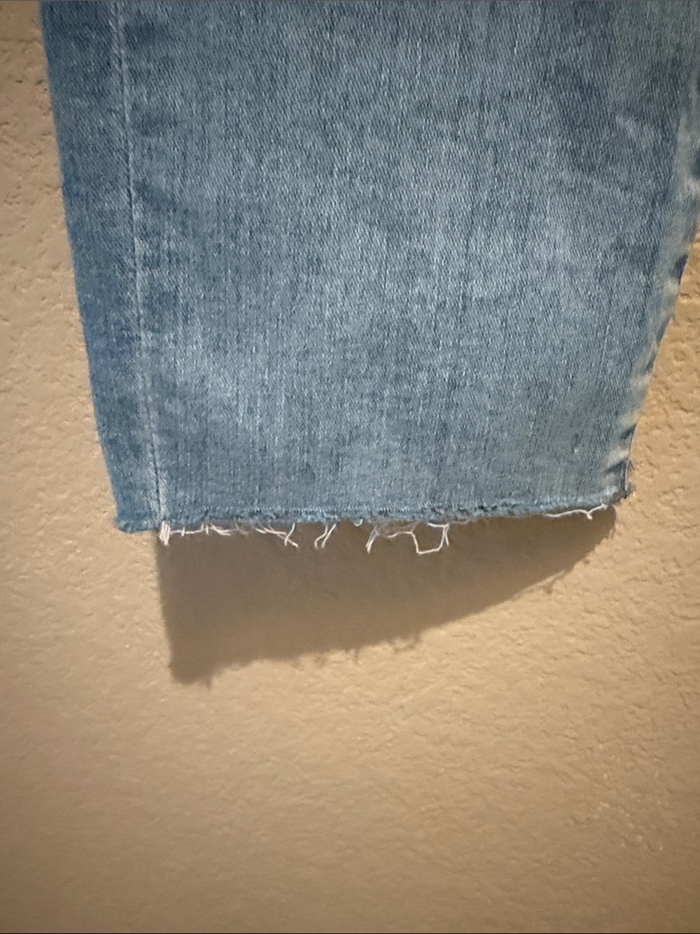 Express Light Blue Ripped Cropped Jeans - Picture 2 of 10